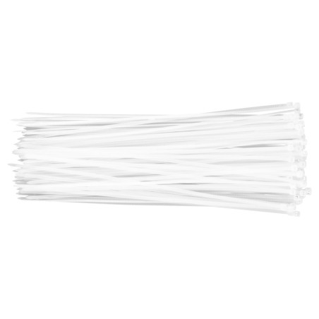 Bandklämmor 3,6 x 300 mm, 100 st, vita