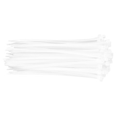 Strypklämmor 4,8 x 200 mm, 75 st, vita