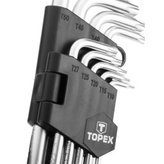 Torx-nycklar T10-T50, set med 9 stycken.