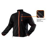 Bluza polarowa, czarna, rozmiar XL/56