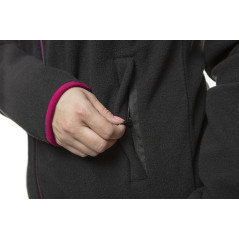 Damtröja i fleece, svart, storlek S