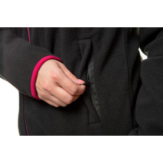 Damtröja i fleece, svart, storlek L