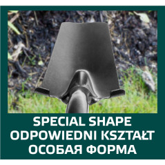 Spade för plantor, trähandtag, plasthandtag