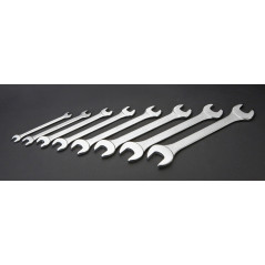 Nycklar med öppna ändar 6-19 mm, set med 8 stycken.