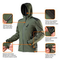 Softshelljacka CAMO, storlek L
