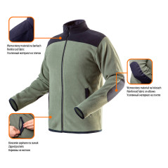 Fleecefodrad tröja förstärkt CAMO, storlek XL