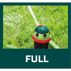 Sektorspridare, 6-funktionell med drivning, justerbar räckvidd