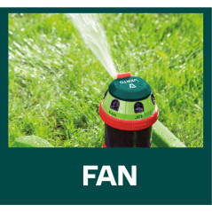 Sektorspridare, 6-funktionell med drivning, justerbar räckvidd