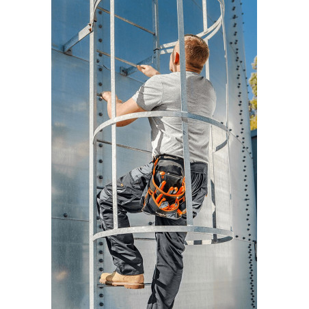 Verktygficka med 8 fack, metallhandtag