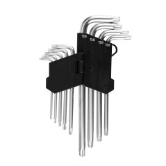 Femkantiga nycklar TS10-50, set med 9 stycken.