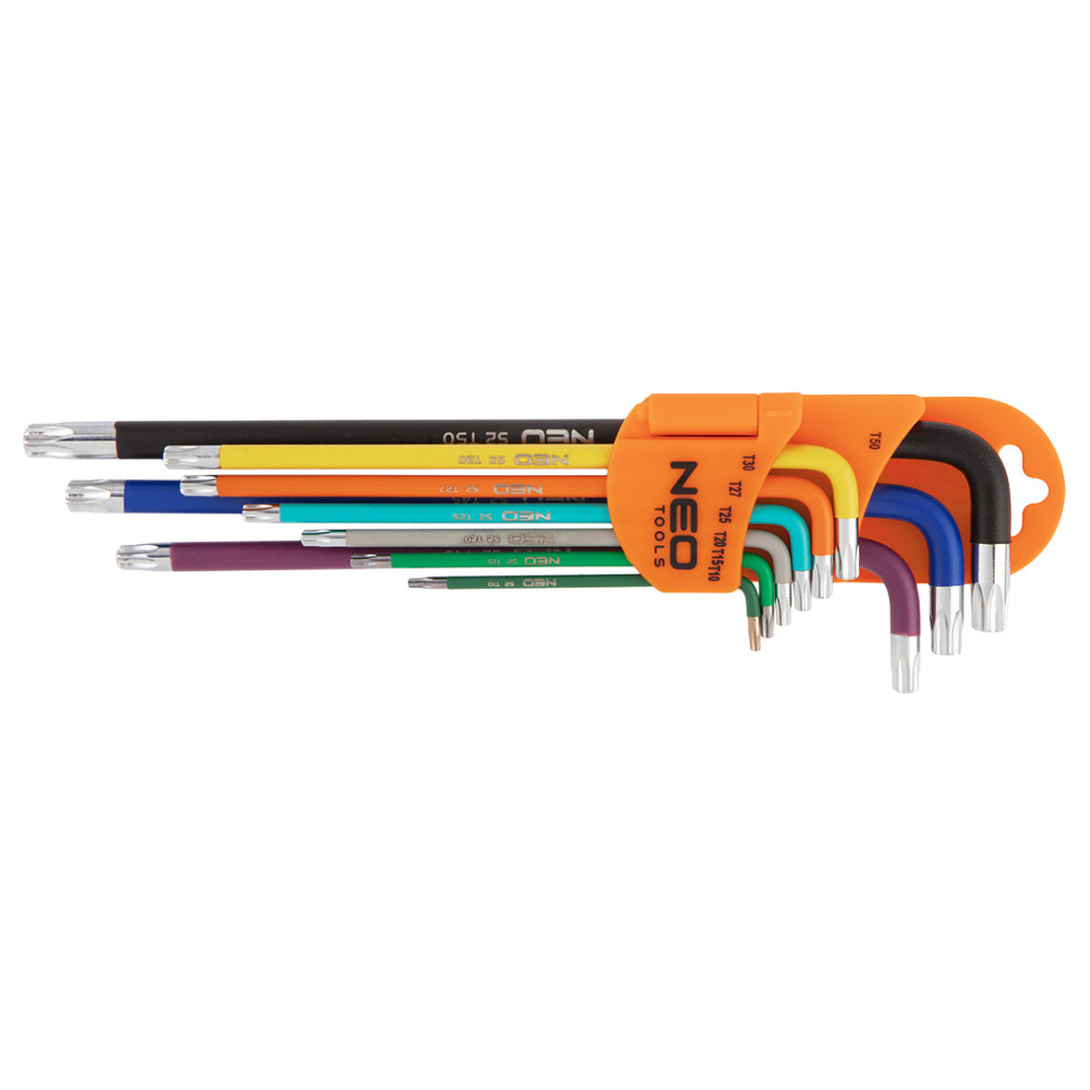 Torx-nycklar T10-50, set med 9 stycken, färgglada Torx-nycklar T10-50, set med 9 stycken, färgglada