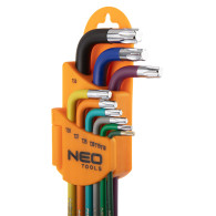 Torx-nycklar T10-50, set med 9 stycken, färgglada