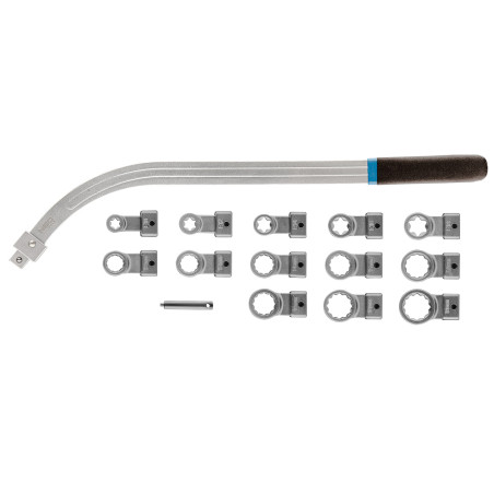 Nyckel för att demontera spännare med utbytbara spetsar - set med 14 stycken.