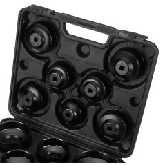 Hylsnyckelsats för oljefilter - 16 delar.