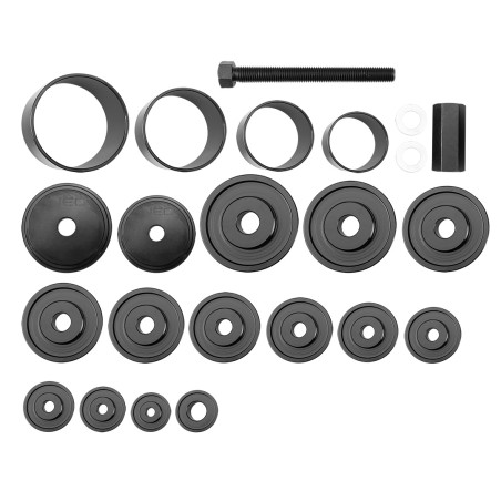 Monterings- och demonteringsset för lager och bussningar - set med 22 delar.