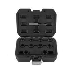 Skruvmejselbits, för skadade muttrar, korta - set med 11 stycken.