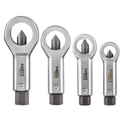 Skruvmejsel för muttrar, set med 4 stycken.