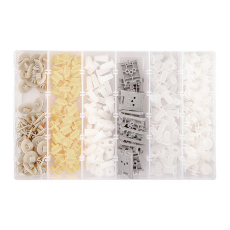 En uppsättning bilklämmor från Renault, 300 stycken.