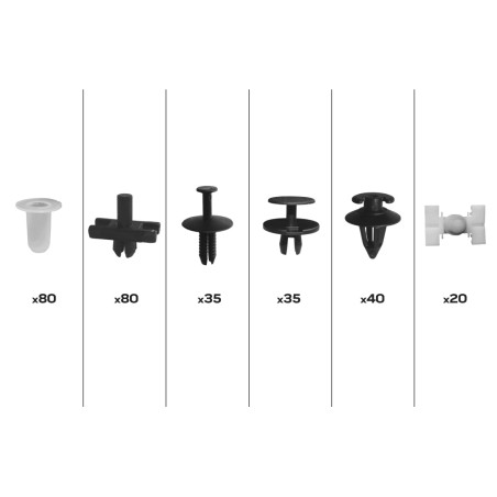 BMW bilar spännklämmor set, 290 stycken