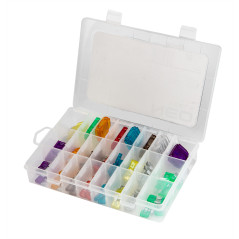 Säkringsset för bilar, ask, 88 stycken, 3 typer