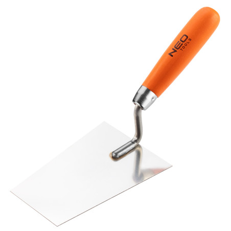 Spackelspade trapezformad, 140 mm, trähandtag