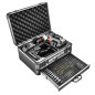 Energy+ set in an aluminum suitcase: drill/screwdriver 2x18V/2.0Ah, 10 mm, detachable handle + 109 accessories

Energisats i en 
