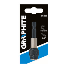Magnetiskt fäste för skruvmejselspetsar 60 mm, skaft 1/4 tum.