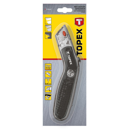 Kniv med trapezformad klinga, metallkropp