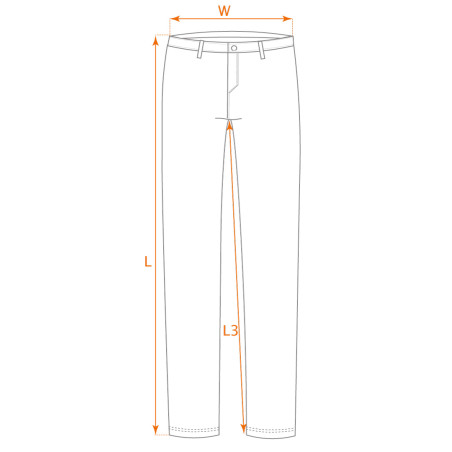 Arbetsbyxor med 5 fickor i denim, storlek M