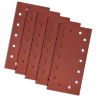 Slipande sandpapper med kardborre 115 x 230 mm, K180, 5 st, med hål