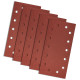 Slipande sandpapper med kardborre 115 x 230 mm, K180, 5 st, med hål