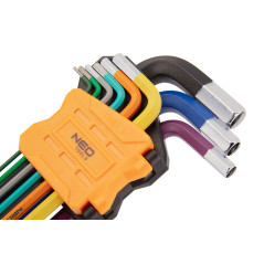 Sexkantiga nycklar 1,5-10 mm, set med 9 stycken.