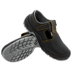 Arbetssandaler i läder, S1 SRC, storlek 40.