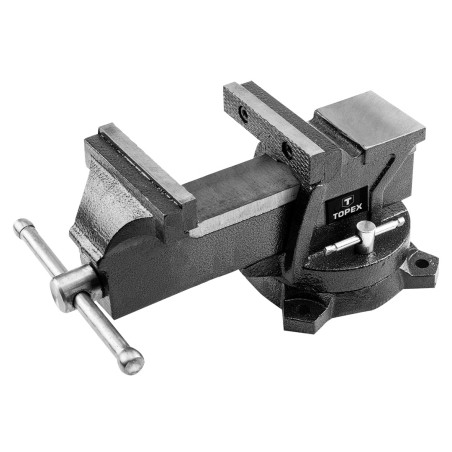 Låsbar skruvstycke med roterbart huvud 150 mm