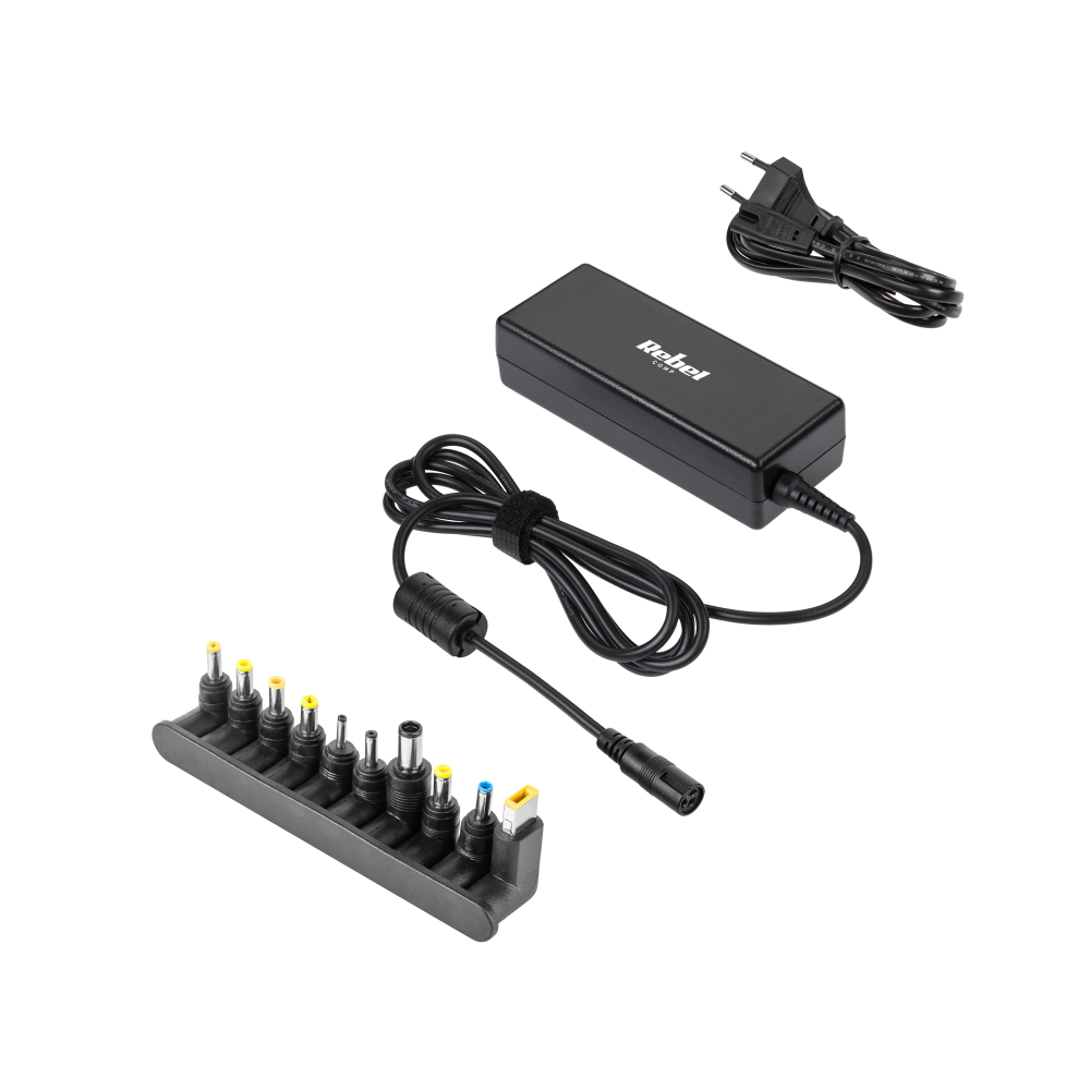 Zasilacz uniwersalny Rebel 10 końcówek 90 W 18,5-20 V automatyczny Zasilacz uniwersalny Rebel 10 końcówek 90 W 18,5-20 V automatyczny