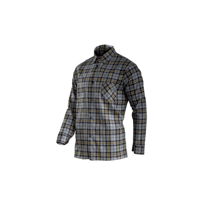 Skjorta i grå flanell, 170 g/m2, 's', ce, Lahti Skjorta i grå flanell, 170 g/m2, 's', ce, Lahti