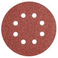 Sliprondeller 125 mm, K40, 5 st, med 8 hål.