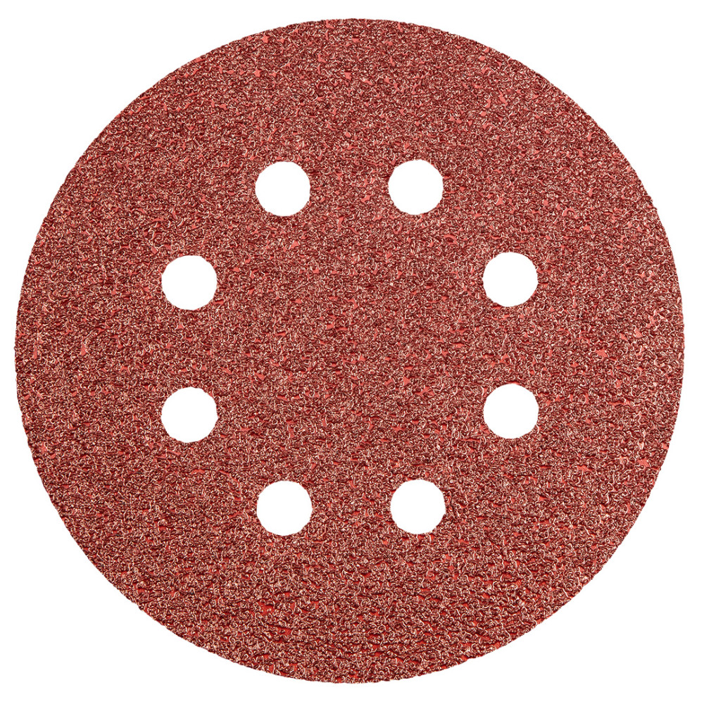 Sliprondeller 125 mm, K40, 5 st, med 8 hål.