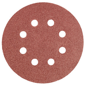 Sliprondeller 125 mm, K80, 5 st, med 8 hål.