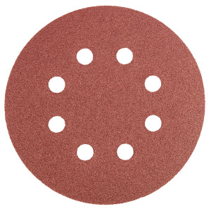 Sliprondeller 125 mm, K120, 5 st, med 8 hål.
