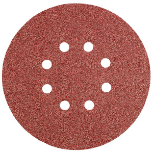 Sliprondeller 150 mm, K40, 5 st, med 8 hål.