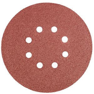 Sliprondeller 150 mm, K80, 5 st, med 8 hål.