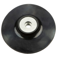 Flexibel skiv med kardborreband 125 mm x M14 + skaft