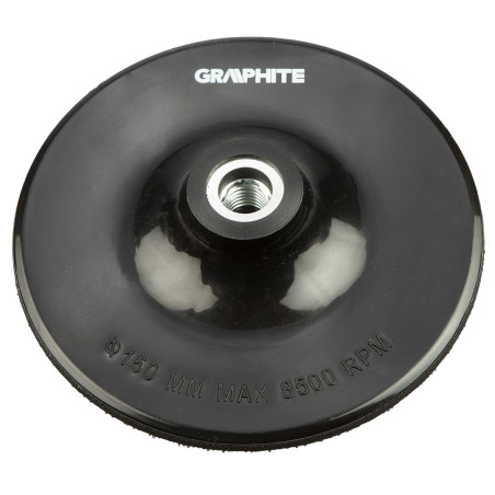 Flexibel skiv med kardborreband 150 mm x M14 + skaft