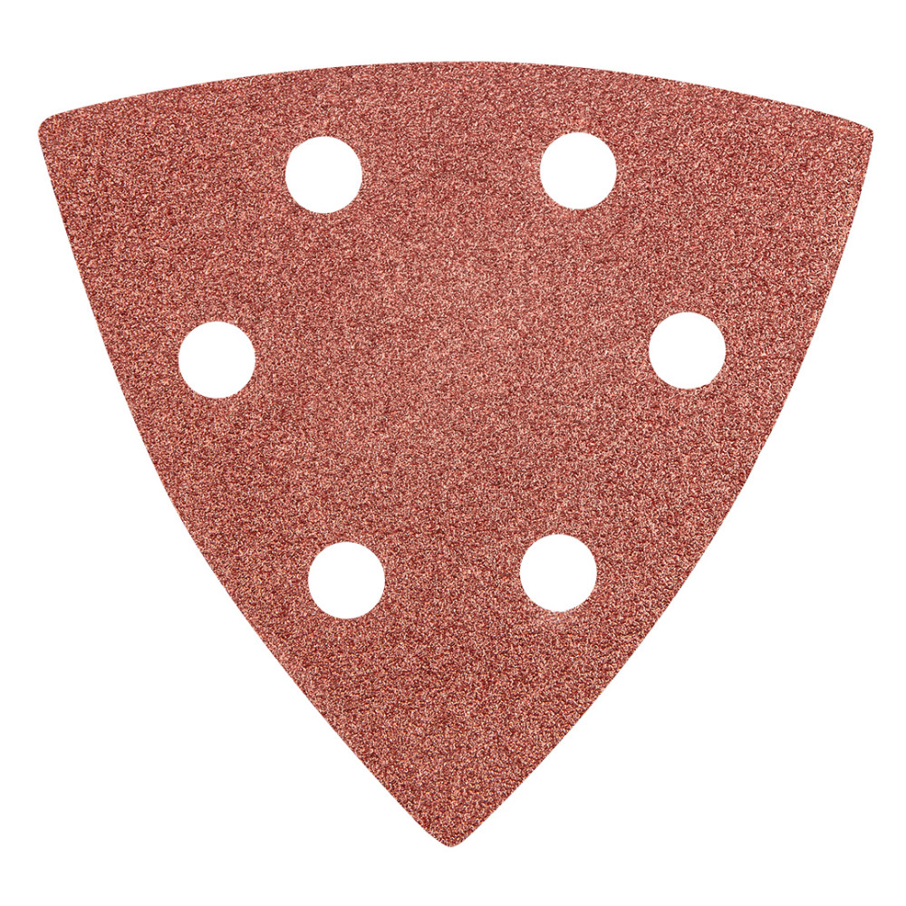Slippapper Delta med kardborre 93 x 93 mm K 80, 5 st, med hål