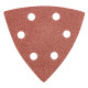 Slippapper Delta med kardborre 93 x 93 mm K 80, 5 st, med hål