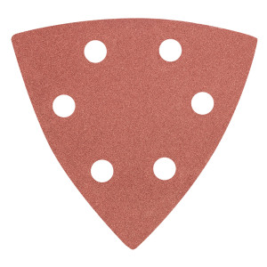 Slippapper Delta med kardborre 93 x 93 mm K 240, 5 st, med hål