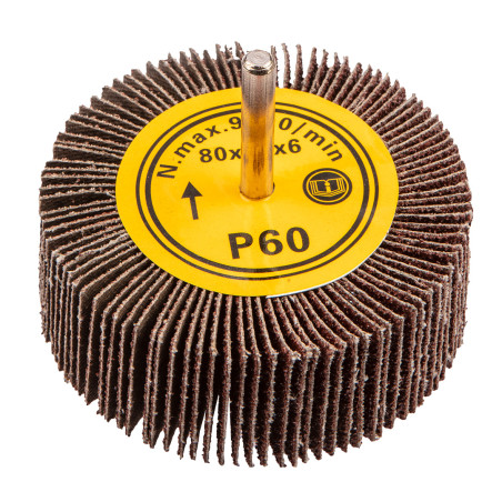 Sliprondell med skaft, 80 x 30 mm, K60