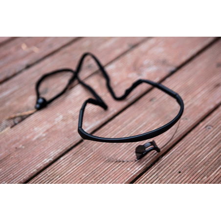 Skyddsglasögon, vita, justerbara öronskydd, motståndsklass F