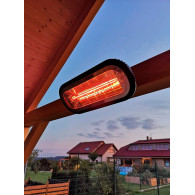 Strålningsvärmare 2000W, IP65, lågglansig värmeelement i bärnstensfärgad lampa